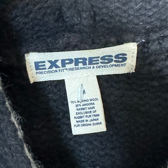 Express Knit Zip-Up Hoodie with Pompoms - Picture 3 of 3